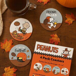 Peanuts Fall Coaster Set - Charlie Brown & Snoopy